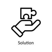 Solution Vector  outline Icons. Simple stock illustration stock