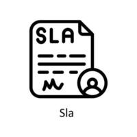 Sla  Vector  outline Icons. Simple stock illustration stock