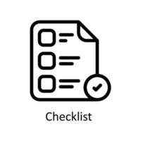 Checklist  Vector  outline Icons. Simple stock illustration stock