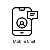 Mobile Chat Vector  outline Icons. Simple stock illustration stock