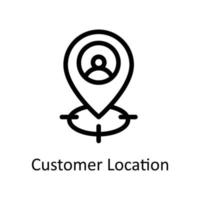 Customer Location Vector  outline Icons. Simple stock illustration stock