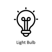 Light Bulb Vector  outline Icons. Simple stock illustration stock