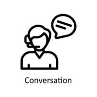 Conversation Vector  outline Icons. Simple stock illustration stock