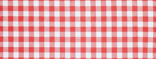 red white plaid tablecloth background photo