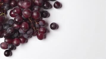 Banner with grape. Copy space, top view, summer background. . photo