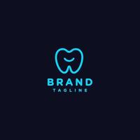Tooth Icon With Smile Symbol Inside Logo Design. Smile Symbol On Teeth Icon Design. vector
