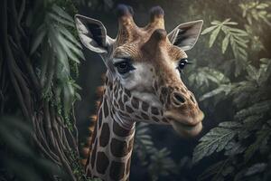 Giraffe close-up. . photo