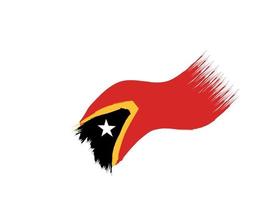 este Timor bandera icono, ilustración de el nacional bandera diseño con el concepto de elegancia vector