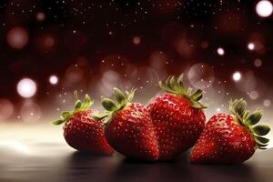 strawberry bokeh background. . photo