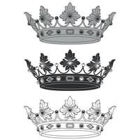 Vector design of crown with diamonds