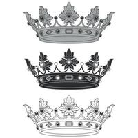 Vector design of crown with diamonds