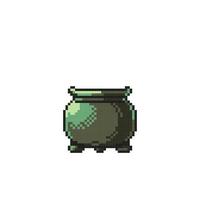 clay crock pot in pixel art style vector