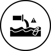 Water Pollution Vector Icon Style