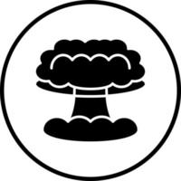nuclear explosión vector icono estilo