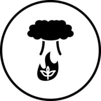 Fire Pollution Vector Icon Style