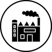 Factory Pollution Vector Icon Style
