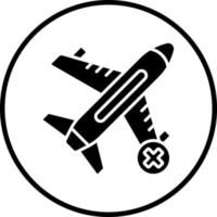 Cancelled Flight Vector Icon Style