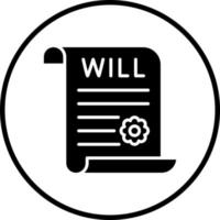 Last Will Vector Icon Style