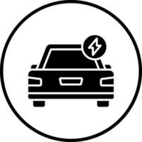 Electric Car Vector Icon Style