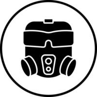 Gas Mask Vector Icon Style