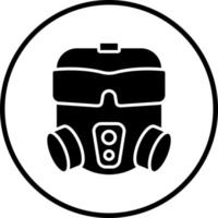 Gas Mask Vector Icon Style