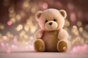 Festive background. Teddy bear background. . photo