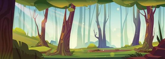 Nature background with forest landscape vector