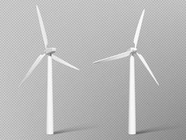 3d wind power generator turbine icon in vector