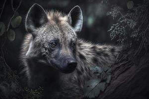Hyena. Generative Ai. photo