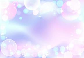 Dreamy Sparkling Bokeh in Pastel Hologram Color Background vector