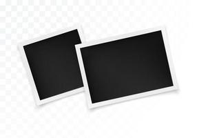 Photo Frame Set. Square and Horizontal Photography Frame Template for your Design. Vector Illustration