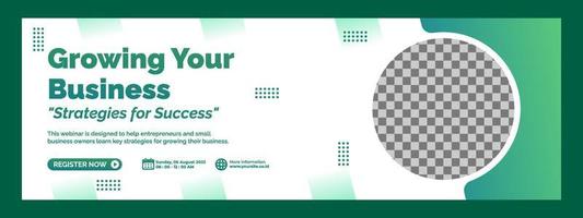 business webinar template horizontal banner design vector