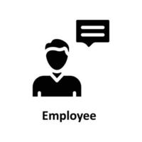 Employee  Vector Solid Icons. Simple stock illustration stock