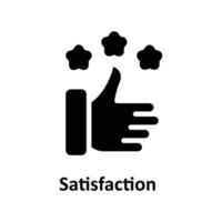 Satisfaction Vector Solid Icons. Simple stock illustration stock