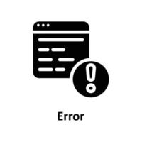 Error Vector Solid Icons. Simple stock illustration stock