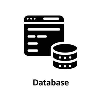 Database Vector Solid Icons. Simple stock illustration stock