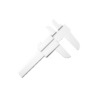 Silver 3D caliper icon isolated on white background - 3D rendering. png