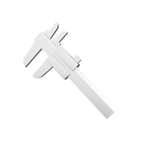 Silver 3D caliper icon isolated on white background - 3D rendering. png