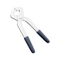 3D rendering of a technical electrical cutting pliers. 3d rendering cutting plier icon. png