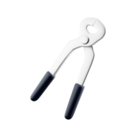 3D rendering of a technical electrical cutting pliers. 3d rendering cutting plier icon. png
