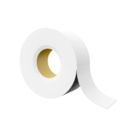 3d rendering White tape, scotch tape, adhesive tape on white background. 3D rendering ribbon, icon. png