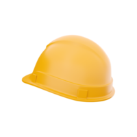 3d render amarelo Difícil chapéu, segurança capacete isolado em branco. 3d ilustração. 3d Renderização amarelo capacete. png