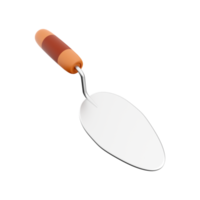 3D rendering illustration of trowel tool on white background. 3d render trowel tool icon. png