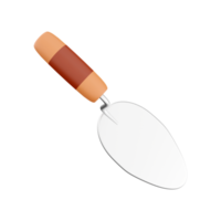 3D rendering illustration of trowel tool on white background. 3d render trowel tool icon. png