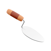 3D rendering illustration of trowel tool on white background. 3d render trowel tool icon. png