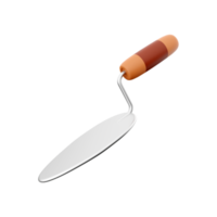 3D rendering illustration of trowel tool on white background. 3d render trowel tool icon. png