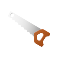 3D rendering Hand saw in. 3d render hand saw, icon. png