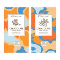 CHOCOLATE PACK Abstract Vintage Templates In Matisse Style vector