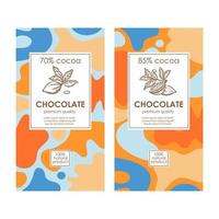 chocolate paquete etiquetas resumen Clásico plantillas en matisse vector