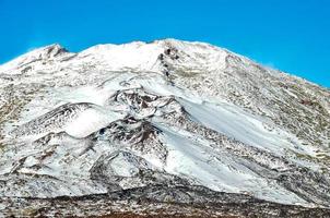 Snowy mountain landscape photo